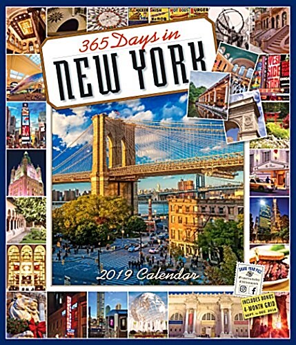 365 Days in New York Picture-A-Day Wall Calendar 2019 (Wall)