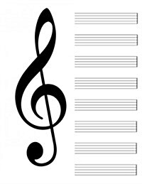 Blank Music Sheet Notebook 8.5 X 11 120 Pages: Music Staff Paper 8 Per Page - Wide Staff Manuscript Paper - Empty Music Sheet (Paperback)