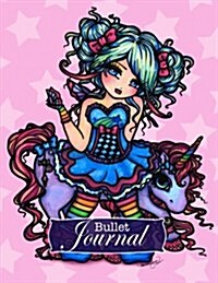 Bullet Journal: Large 8.5x11 Grid Dot Rainbow Unicorn Pony Girl (Paperback)