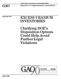 Excess Uranium Inventories: Clarifying Does Disposition Options Could Help Avoid Further Legal Violations (Paperback)