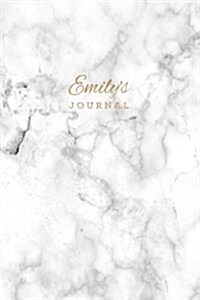 Emilys Journal: Personalized Marble + Gold Emily Notebook - 120-Page Lined (Paperback)