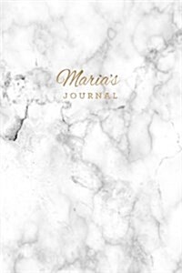 Marias Journal: Personalized Marble + Gold Maria Notebook - 120-Page Lined (Paperback)