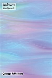 Iridescent Lined Journal: Medium Lined Journaling Notebook, Iridescent Whispy Blue Purple Cover, 6x9, 130 Pages (Paperback)