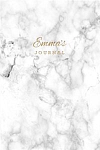 Emmas Journal: Personalized Marble + Gold Emma Notebook - 120-Page Lined (Paperback)