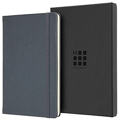 Moleskine Leather Notebook Large Ruled Hard Cover Avio Blue Boxed Edition (5 X 8.25) (Other, Special)