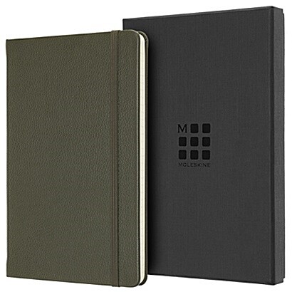 Moleskine Leather Notebook Large Ruled Hard Cover Moss Green Boxed Edition (5 X 8.25) (Other, Special)