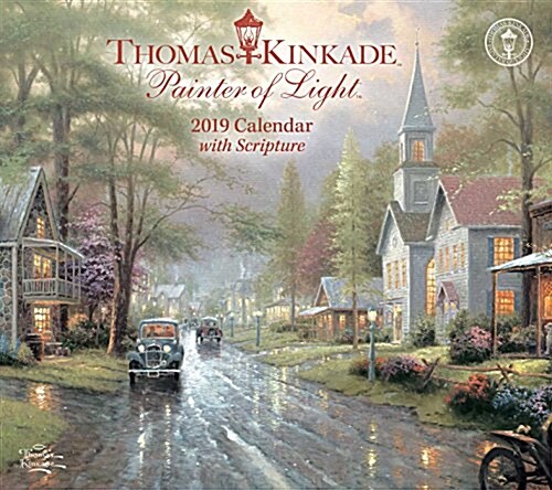 Thomas Kinkade Painter of Light with Scripture 2019 Deluxe Wall Calendar (Wall)