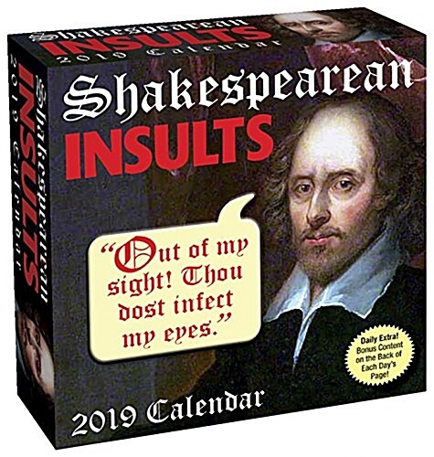 Shakespearean Insults 2019 Day-To-Day Calendar (Daily)
