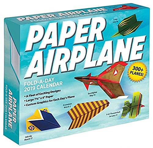 Paper Airplane Fold-A-Day 2019 Calendar (Daily)