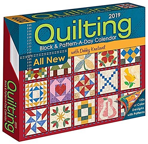 Quilting Block & Pattern-A-Day 2019 Calendar (Daily)