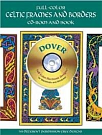 Full-Color Celtic Frames and Borders CD-ROM and Book [With CDROM] (Paperback)
