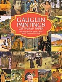 Gauguin Paintings Giftwrap Paper: Two Sheets, 18 X 24 (46cm X 61cm) with 3 Matching Gift Cards (Paperback)