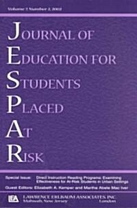 Direction Instruction Reading Programs: Examining Effectiveness for At-Risk Students in Urban Settings: A Special Issue of the Journal of Education Fo (Paperback)