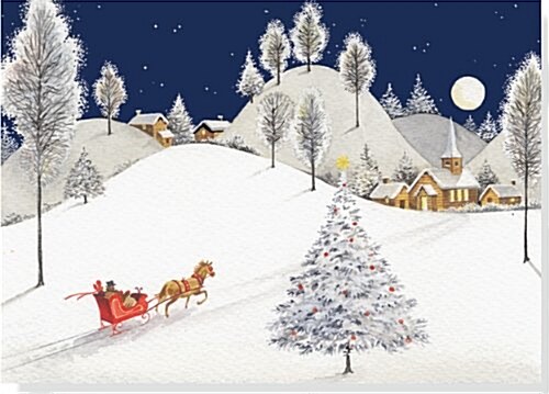 Moonlight Sleigh Ride Holiday Cards (Cards, Deluxe)