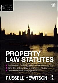 Property Law Statutes 2012-2013 (Hardcover, 4 ed)