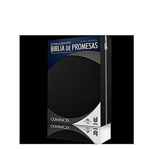 Biblia de Promesas / Compacta / Negra C. Zipper (Leather)