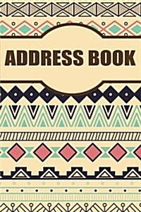 Address Book: Doodle Boho Style - Address Book for Women - Alphabetical 6x9 with Tabs - Over 300+ Record Names, Mobiles, Addresses, (Paperback)