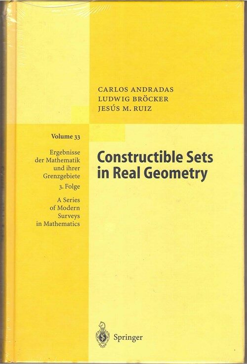 [중고] Constructible Sets in Real Geometry (Hardcover)