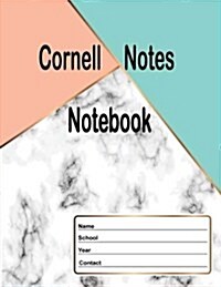 Cornell Notes Notebook: Cornell Note Taking System Blank Books Template Sheet For Lectures, Students, High School, University. Large Print Siz (Paperback)