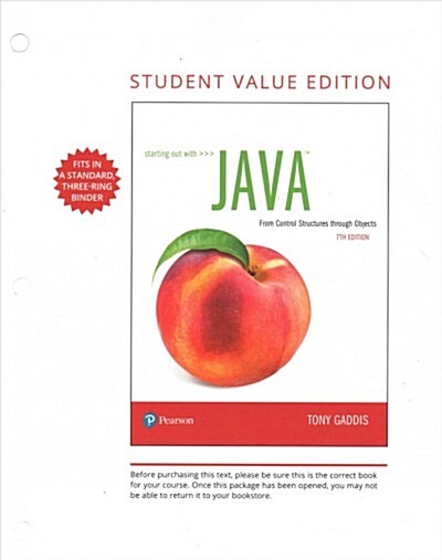 Starting Out with Java: From Control Structures Through Objects (Loose Leaf, 7)
