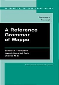 A Reference Grammar of Wappo: Volume 138 (Paperback)