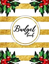 Budget Book: White Black Stripes with Flower 365 Days (Large Print 8.5x11) - Money Organizer, Daily Expense Tracker, Personal or Fa (Paperback)