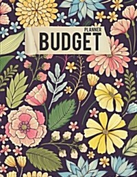 Budget Planner: Purple Floral Coloful 365 Days (Large Print 8.5x11) - Money Organizer, Daily Expense Tracker, Personal or Family Finan (Paperback)