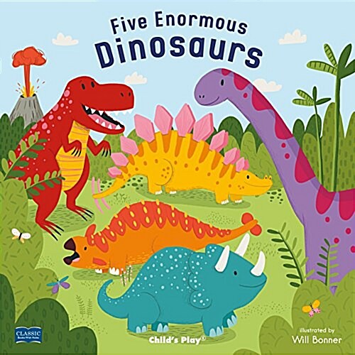 [중고] Five Enormous Dinosaurs (Paperback)