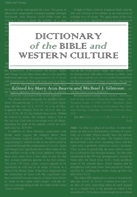 Dictionary of the Bible and Western Culture (Paperback)