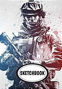 Sketchbook: Battlefield: 110 Pages of 7 X 10 Blank Paper for Drawing (Sketchbooks) (Paperback)