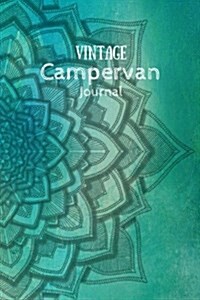 Vintage Campervan Journal: Floral Mandala and Handwriting (Paperback)