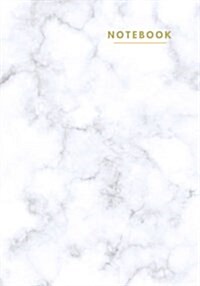 Notebook: Marble Gold Line Pages, 120 Rule Journal, 7x10 Inch (Paperback)