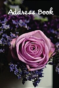 Address Book.: (Flower Edition Vol. E44) Pink Rose Design Glossy And Soft Cover, Large Print, Font, 6 x 9 For Contacts, Addresses, (Paperback)