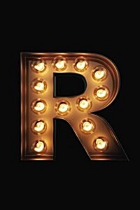 R: Glowing R Initial Notebook: Monogram Initial R Journal Personalized Notebook (Paperback)