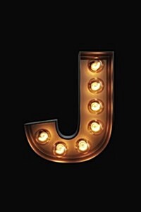 J: Glowing J Initial Notebook Monogram Initial J Journal Personalized Notebook (Paperback)