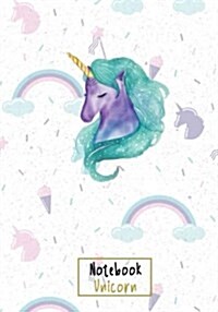Unicorn Notebook: Inspirational Journal & Doodle Diary, Lined & Blank Paper for Writing and Drawing, Sketchbook for Girls, Diary for Wri (Paperback)
