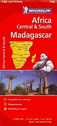 Michelin Map Africa Central South and Madagascar 746 (Folded, 4)