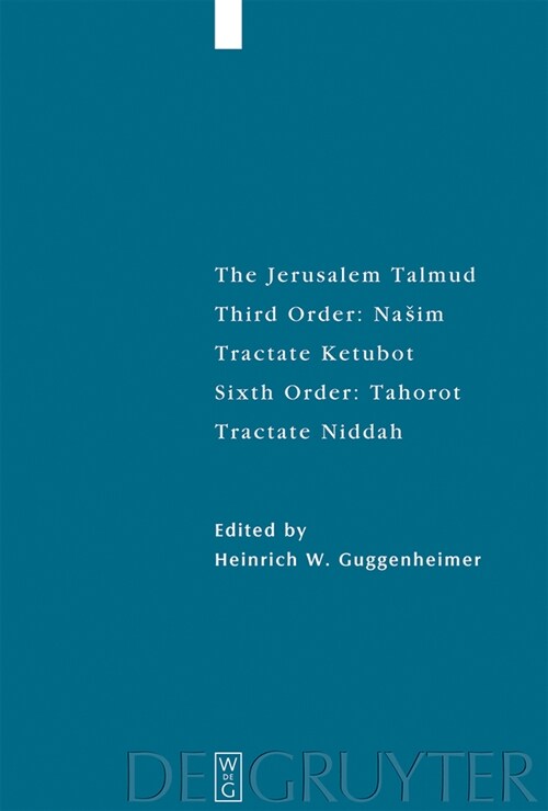 Ee: Sixth Order: Tahorot. Tractate Niddah (Hardcover)