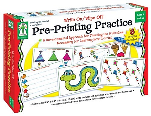 Pre-Printing Practice Manipulative, Ages 4 - 7: Write On/Wipe Off (Spiral)