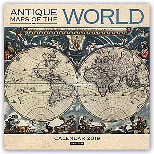 Antique Maps of the World Wall Calendar 2019 (Art Calendar) (Calendar, New ed)