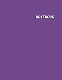 Notebook: Unlined Notebook - Large (8.5 X 11 Inches) - Blank Notebook - Sketch Book - 100 Pages - Purple Glossy Cover (Paperback)