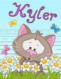 Kyler: Personalized Book with Childs Name, Primary Writing Tablet for Kids, 65 Sheets of Practice Paper, 1 Ruling, Preschoo (Paperback)