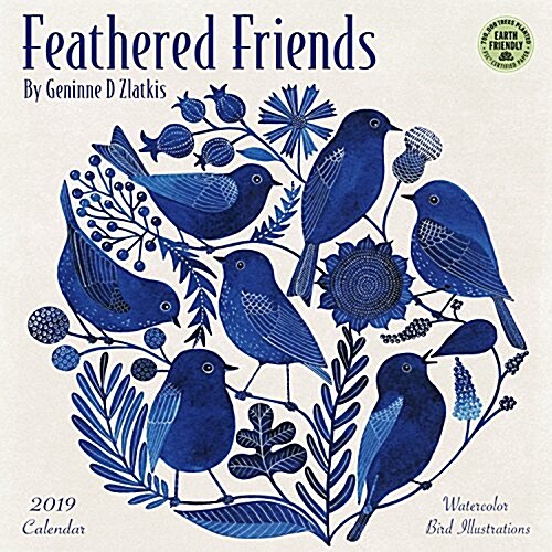 Feathered Friends 2019 Wall Calendar: Watercolor Bird Illustrations (Wall)