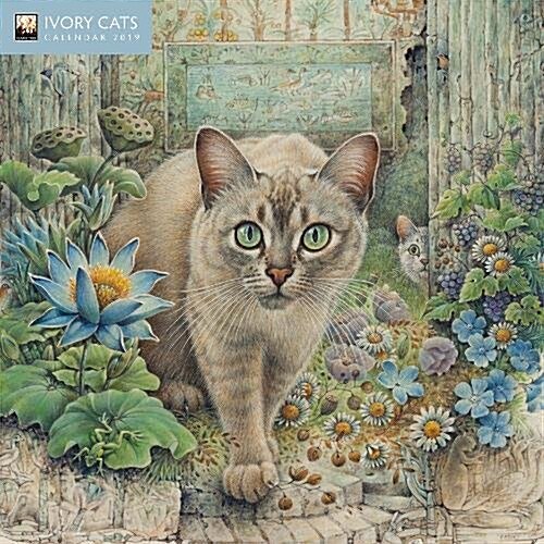 Ivory Cats - Mini Wall Calendar 2019 (Art Calendar) (Wall)