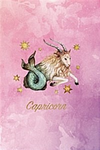 Capricorn: Zodiac Notebook - 120-Page Lined Capricorn Journal (Paperback)