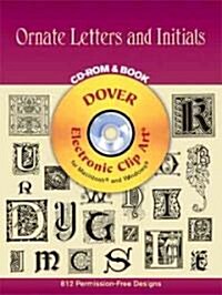 Ornate Letters and Initials CD-ROM and Book [With CDROM] (Paperback)