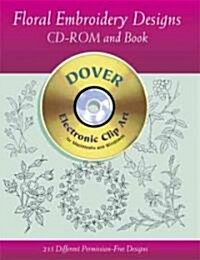 Floral Embroidery Designs CD-ROM and Book (Paperback)