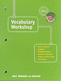 Holt Traditions Vocabulary Workshop: Vocab Workshop Grade 7 (Paperback, Student)