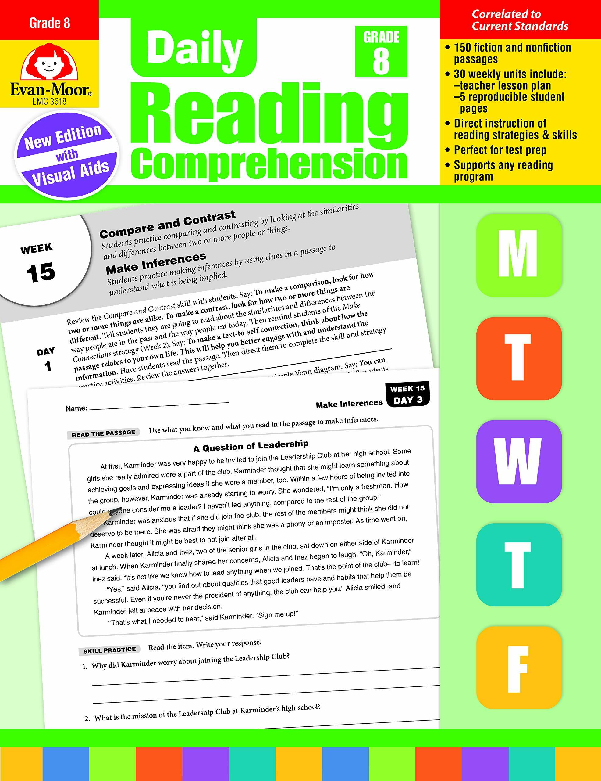 Daily Reading Comprehension, Grade 8 Teacher Edition (Paperback, Teacher)