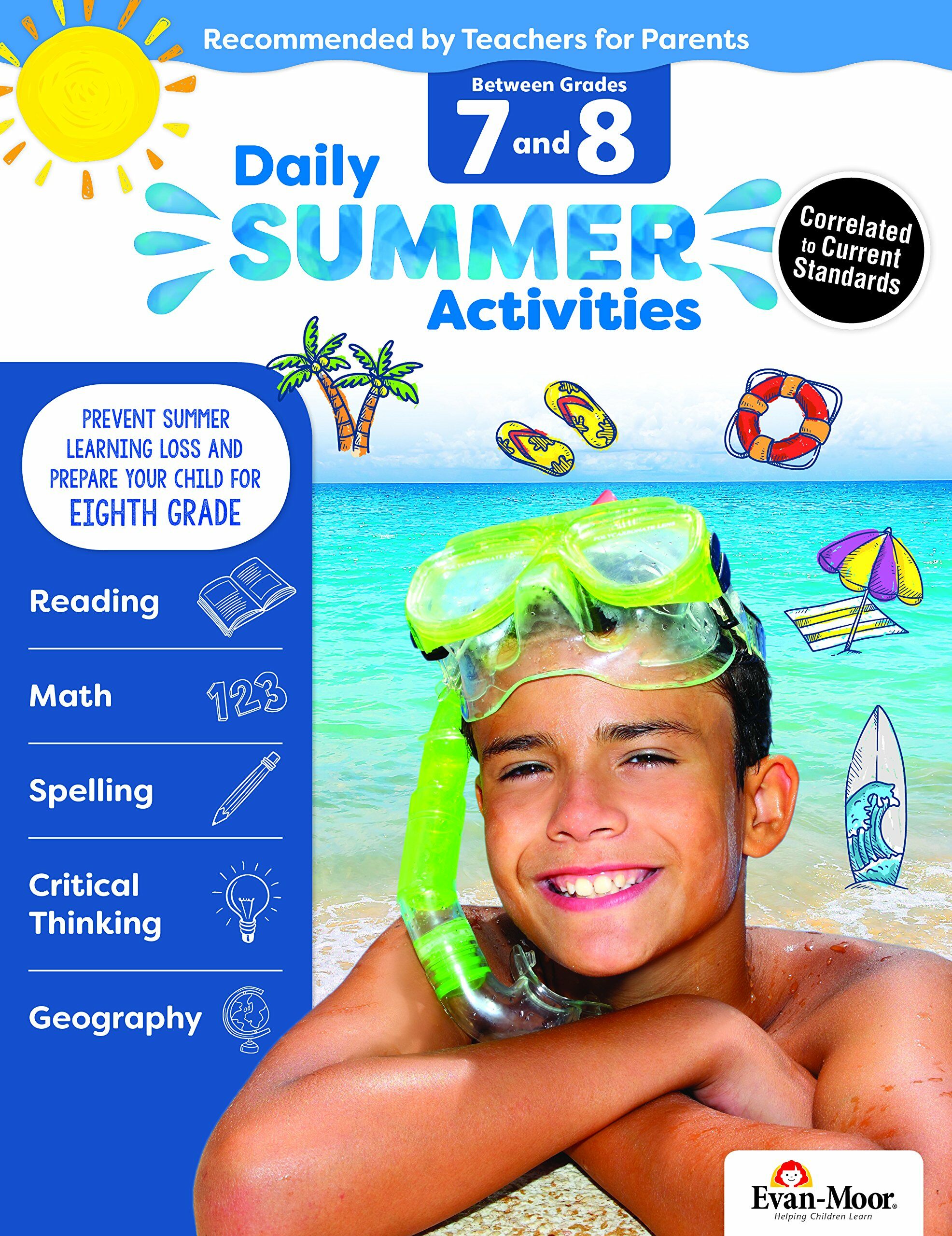 Daily Summer Activities: Between 7th Grade and 8th Grade, Grade 7 - 8 Workbook (Paperback)